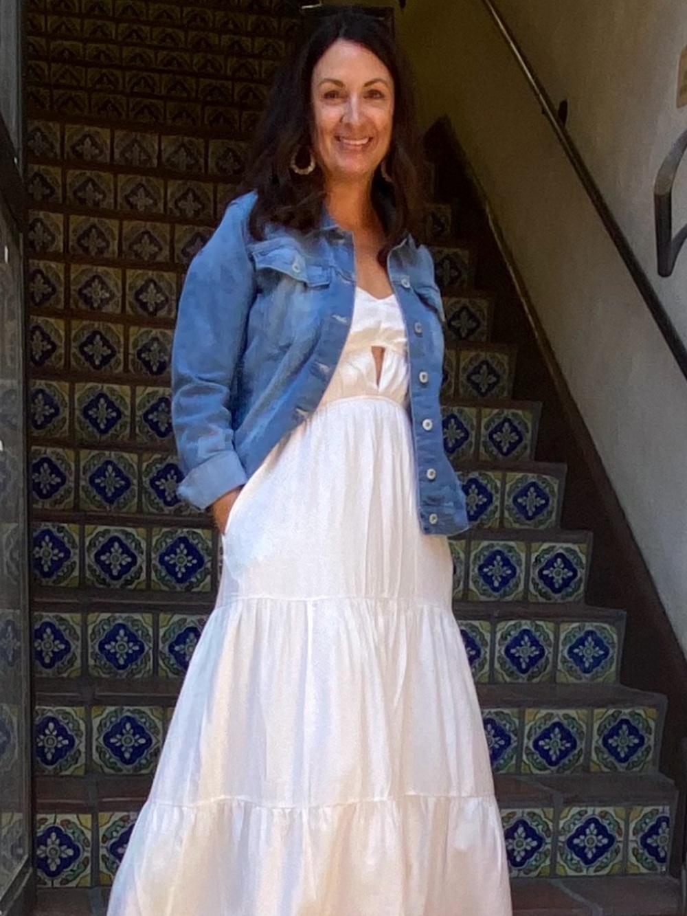 White Maxi Dress with Pockets